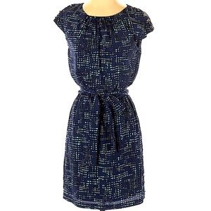 GUESS - Blue Dress w/ elastic waist & gold buttons